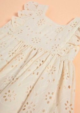 Borderie Dress With Ruffles