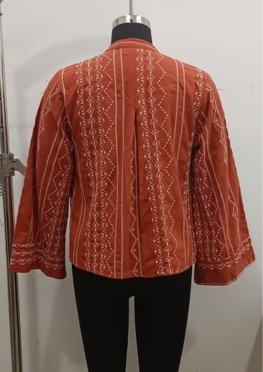 Linen Embroidered Top