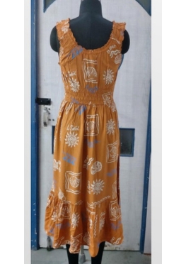 Rayon Sleeveless Dress
