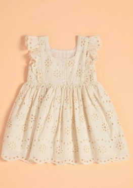 Borderie Dress With Ruffles